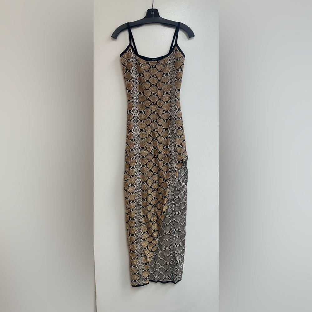 Balmain Python Print Knit Maxi Dress - Picture 3 of 8